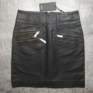 Hudson Lamb Leather Skirt